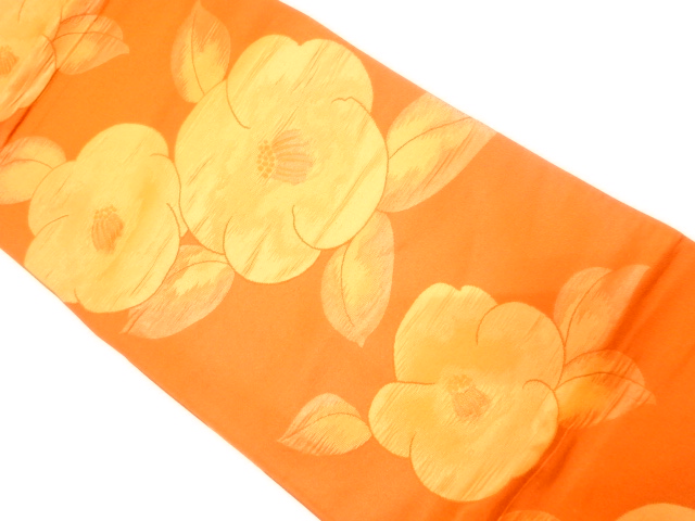 JAPANESE FUKURO OBI / WOVEN CAMELLIA